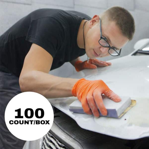 Orange 8-Mil Nitrile Gloves