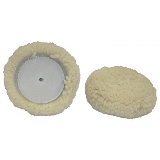 3" White Velcro Wool Compounding Pad