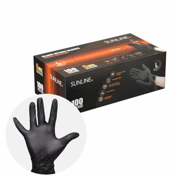 Black 6-Mil Nitrile Gloves