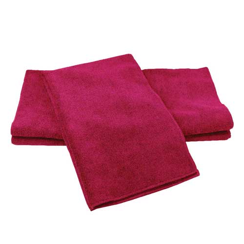 Dark Red Microfiber Towel